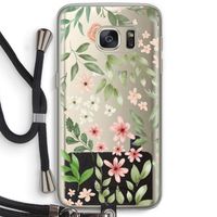 Botanical sweet flower heaven: Samsung Galaxy S7 Transparant Hoesje met koord