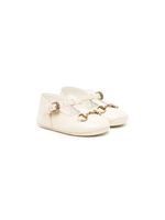 Gucci Kids chaussures pré-marcheurs en cuir à détail de mors - Blanc