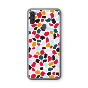 Colored Giraffe: Samsung Galaxy A11 Transparant Hoesje