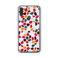 Colored Giraffe: Samsung Galaxy A11 Transparant Hoesje