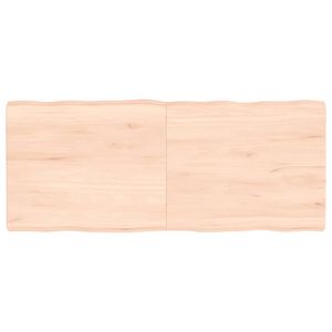 Tafelblad natuurlijke rand 120x50x6 cm massief eikenhout