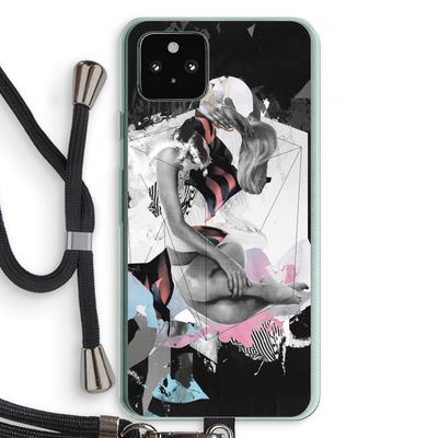 Camouflage de sommeil: Pixel 5a 5G Transparant Hoesje met koord