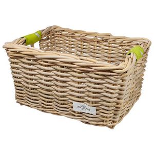 Rieten Fietsmand L Lime Solid grijs