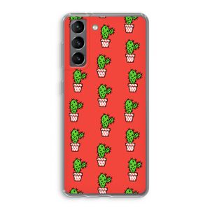 Mini cactus: Samsung Galaxy S21 Transparant Hoesje