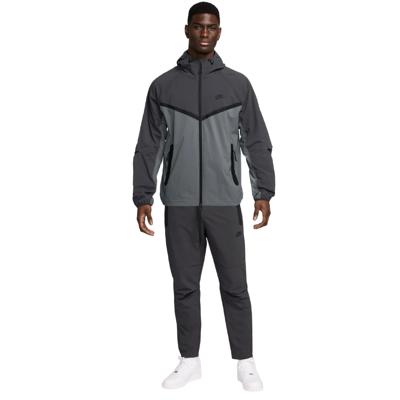 Nike Tech Sportswear Windrunner Trainingspak Woven Donkergrijs Grijs Zwart