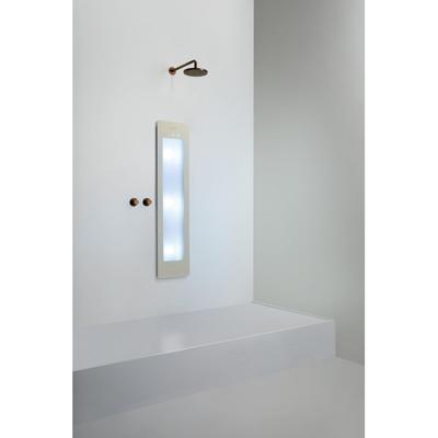 Sunshower Round Medium Plus infrarood + UV licht inbouw 140x33x10cm Sand White M0600-M0106