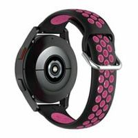 Huawei Watch GT 3 Pro - 43mm - Siliconen sportbandje met gesp - Zwart + roze - thumbnail