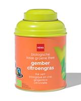 HEMA Bio groene thee gember-citroengras 75gr in blik
