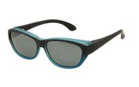 FitOfar overzetzonnebril blauw dames met grijze lens Vz0027lv - thumbnail
