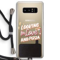 Pizza is the answer: Samsung Galaxy Note 8 Transparant Hoesje met koord