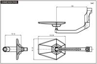 DAYTONA spiegel "d-mirror-4" mirrors hexagon aluminum std sw e-mark