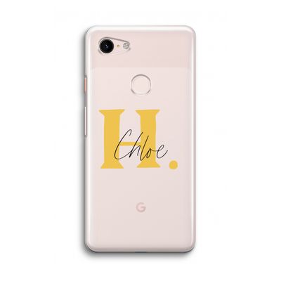 Amber Script: Google Pixel 3 Transparant Hoesje