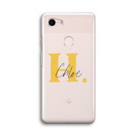Amber Script: Google Pixel 3 Transparant Hoesje