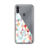 Gekleurde driehoekjes pastel: Samsung Galaxy A11 Transparant Hoesje