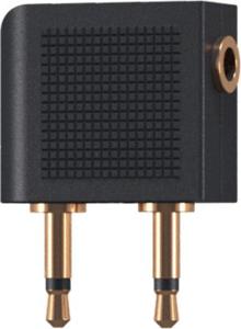 Oehlbach D1C35015 i-Jack AD-Flight Jackplug Audio Y-adapter [1x Jackplug female 3,5 mm - 2x Jackplug male 3,5 mm] Zwart