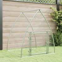 VidaXL Kippenhok 100x105x120 cm gegalvaniseerd staal zilverkleurig