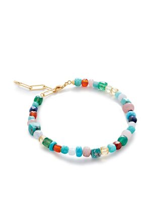 Monica Vinader bracelet Freedom en vermeil à perles - Bleu