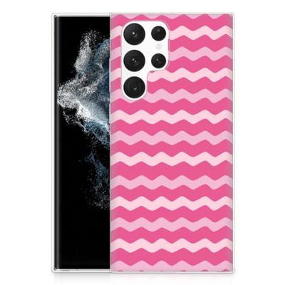 Samsung Galaxy S22 Ultra | TPU bumper | Waves Pink