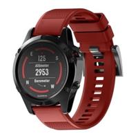 Snelle verwijderbare siliconen polsband voor fenix 5 22mm (rood)