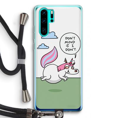 Unicorn: Huawei P30 Pro Transparant Hoesje met koord
