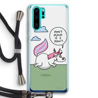 Unicorn: Huawei P30 Pro Transparant Hoesje met koord