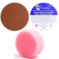 Superstar schmink kleur Indisch bruin - 16 gram - met rond grimeer sponsje - Schminken - alle leefti