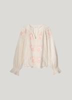 Summum Longsleeve Top Rose Embroidery 122 Ivory