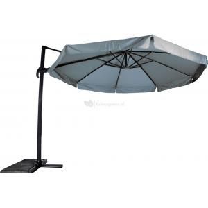 Zweefparasol Virgo 350 cm met volan grijs