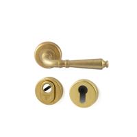 Hardbrass Achterdeurset Ginevra compleet SKG***- messing getrommeld
