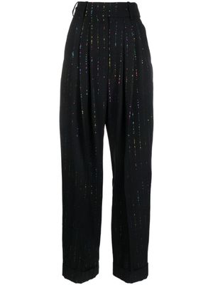 Alexandre Vauthier pantalon pailleté à sequins - Noir