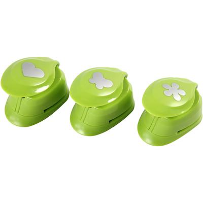 Creativ Company Ponsen set, bloem, vlinder, hart, afm 25 mm, 3 stuk/ 1 doos