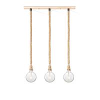 Home sweet home touw hanglamp Leonardo 3L Globe - helder