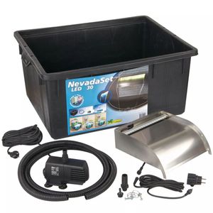 Ubbink waterval met led&apos;s nevada 30 cm roestvrij staal