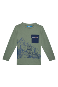 Someone Jongens t-shirt LS - Licht khaki groen