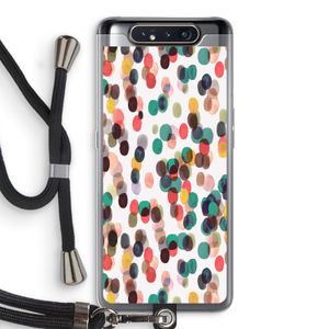 Tropical Dots: Samsung Galaxy A80 Transparant Hoesje met koord