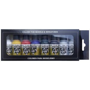 Vallejo 71174 Modelspoor mengkleur Wit, Geel, Rood, Blauw, Olijf-groen, Zwart, Zilver (metallic), Goud (metallic) 1 stuk(s)