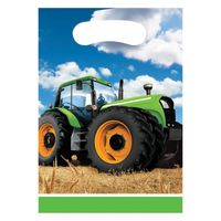 Haza Witbaard tractor uitdeelzakjes, 8st. Haza Witbaard tractor uitdeelzakjes, 8st.
