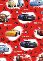 Rol Cadeaupapier Rood Cars - thumbnail