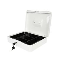 Benson Geldkistje - wit - met slot en geldlade - 30x24x9 cm