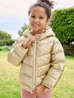 Lichtgewicht donsjack met iriserend effect voor meisjes goud