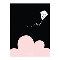 Roommate poster Kite in the night 30 x 40 cm zwart/roze - thumbnail