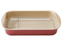 TRAMONTINA BRASIL braadpan, verchroomd, 34 x 28 cm (Rood) - thumbnail