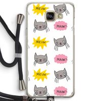 Meow: Samsung Galaxy A5 (2016) Transparant Hoesje met koord
