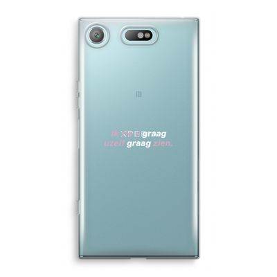 uzelf graag zien: Sony Xperia XZ1 Compact Transparant Hoesje