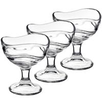 Bormioli Rocco IJs coupes - 6x stuks - op voet - 300 ml - glas - ijsschaaltjes - sorbet glazen