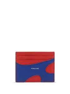 Ferragamo porte-cartes en cuir à découpes - Rouge