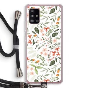 Sweet little flowers: Samsung Galaxy A51 5G Transparant Hoesje met koord