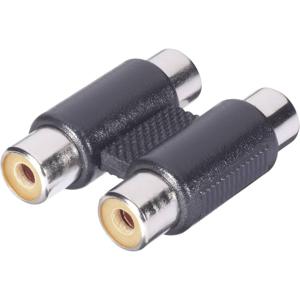 BKL Electronic 1102028 1102028 Cinch Audio Adapter [2x Cinch-koppeling - 2x Cinch-koppeling] Zwart