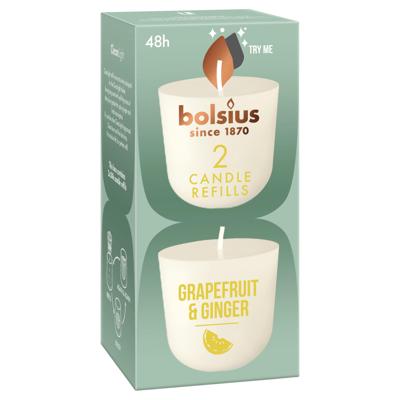 Bolsius Navulling Clean Light pack 2 Grapefruit & Ginger