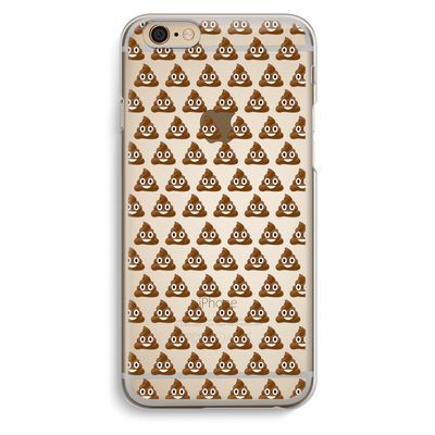 Poop emoji: iPhone 6 / 6S Transparant Hoesje